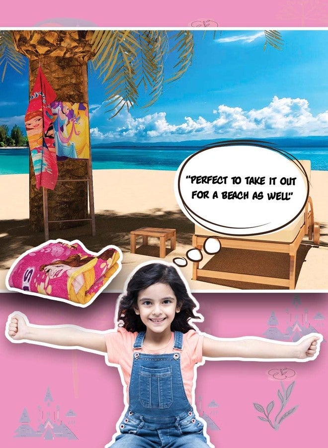 Athom Living Kids Bath Towel Kids Bath Towel 350 GSM 60x120 cm, Pink in Color - Image 5